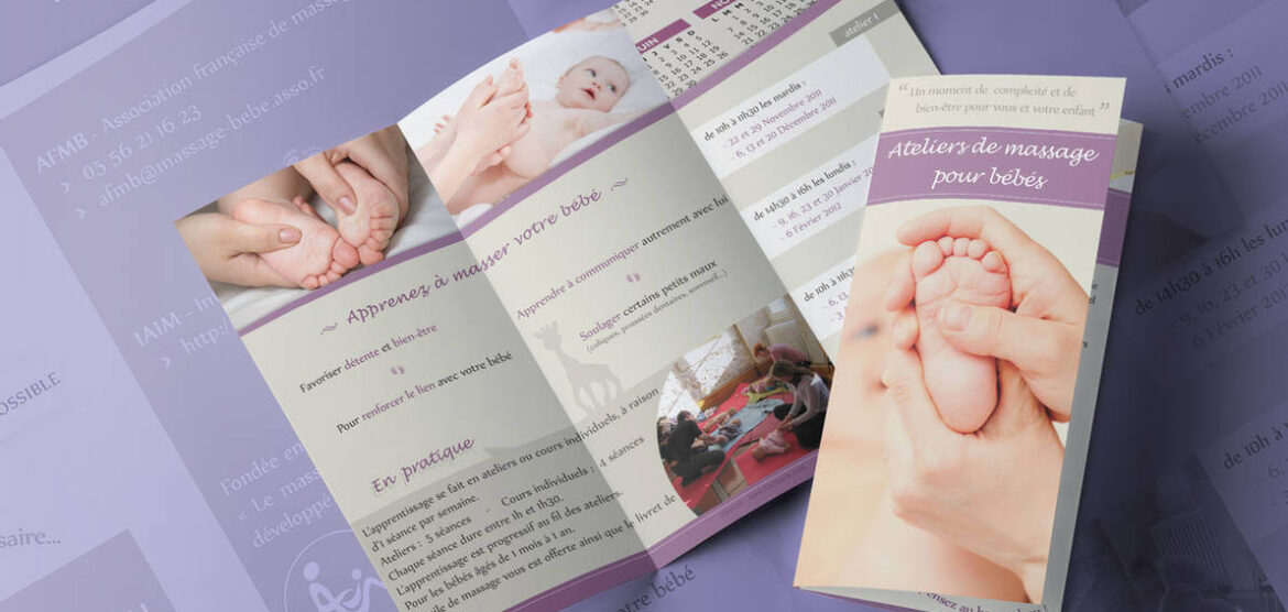 Massage Pour Bebe Brochure Design Arcane